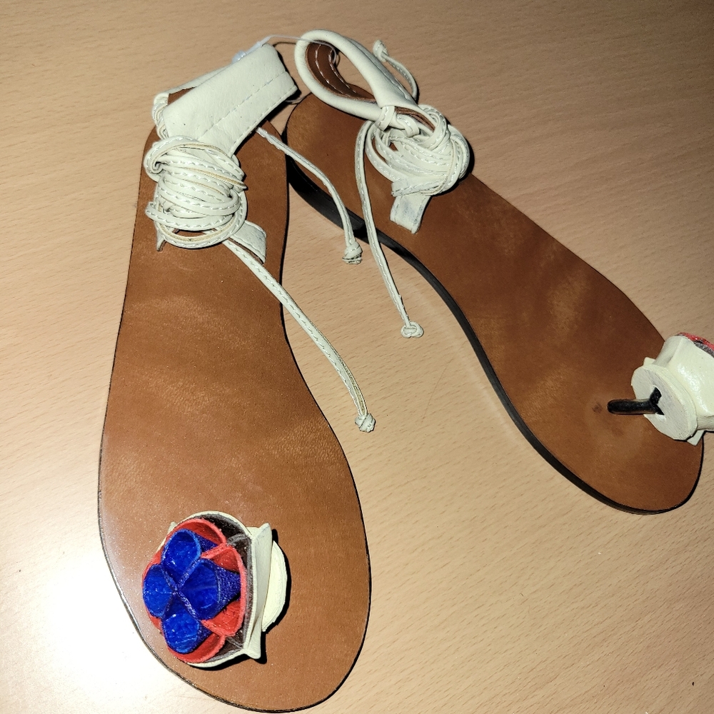 Hand Stitched Strappy Sandals